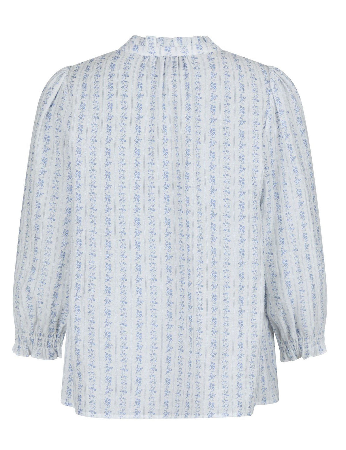 162616 Carlie Flower Stripe Blouse_Blue_Packshot_1