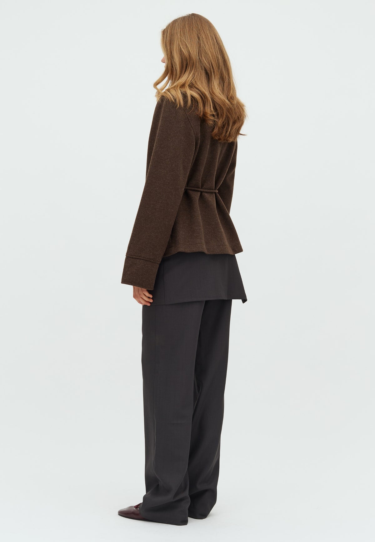 Mazelle-F_Dark brown melange_Model_2