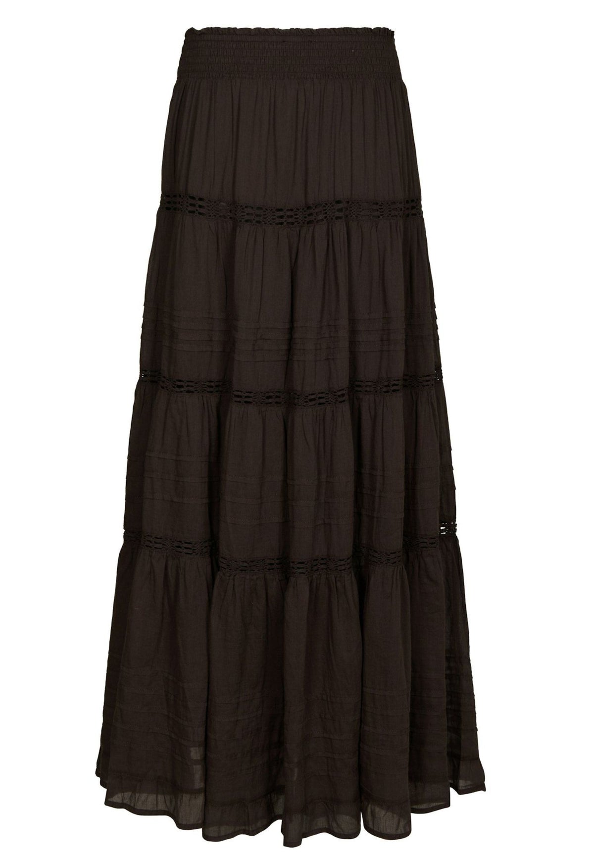 161872 Felicia S Voile Skirt_Dark brown_Packshot_1