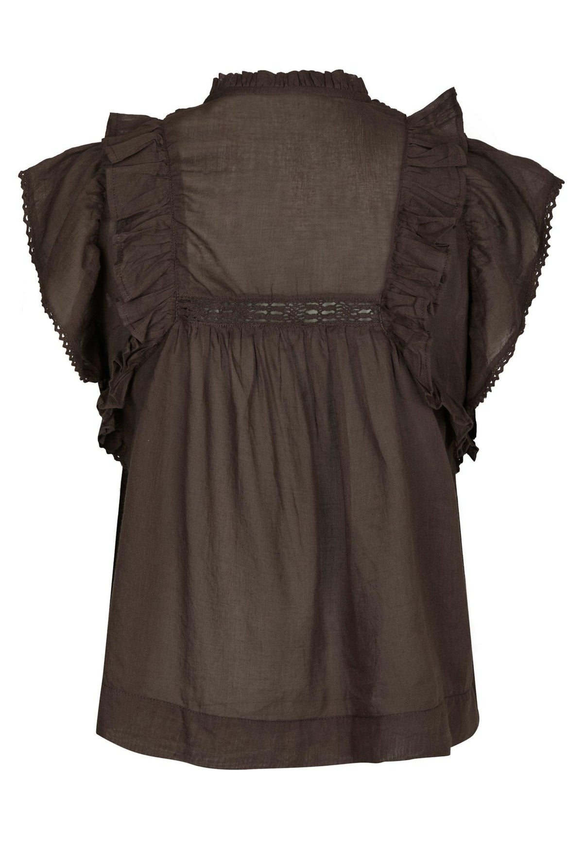 159881 Jayla S Voile Top_Dark brown_Packshot_1