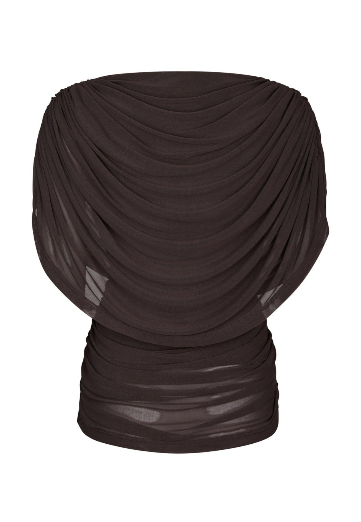 167447 Bottuna Drapy Mesh Top_Brown_Packshot_0