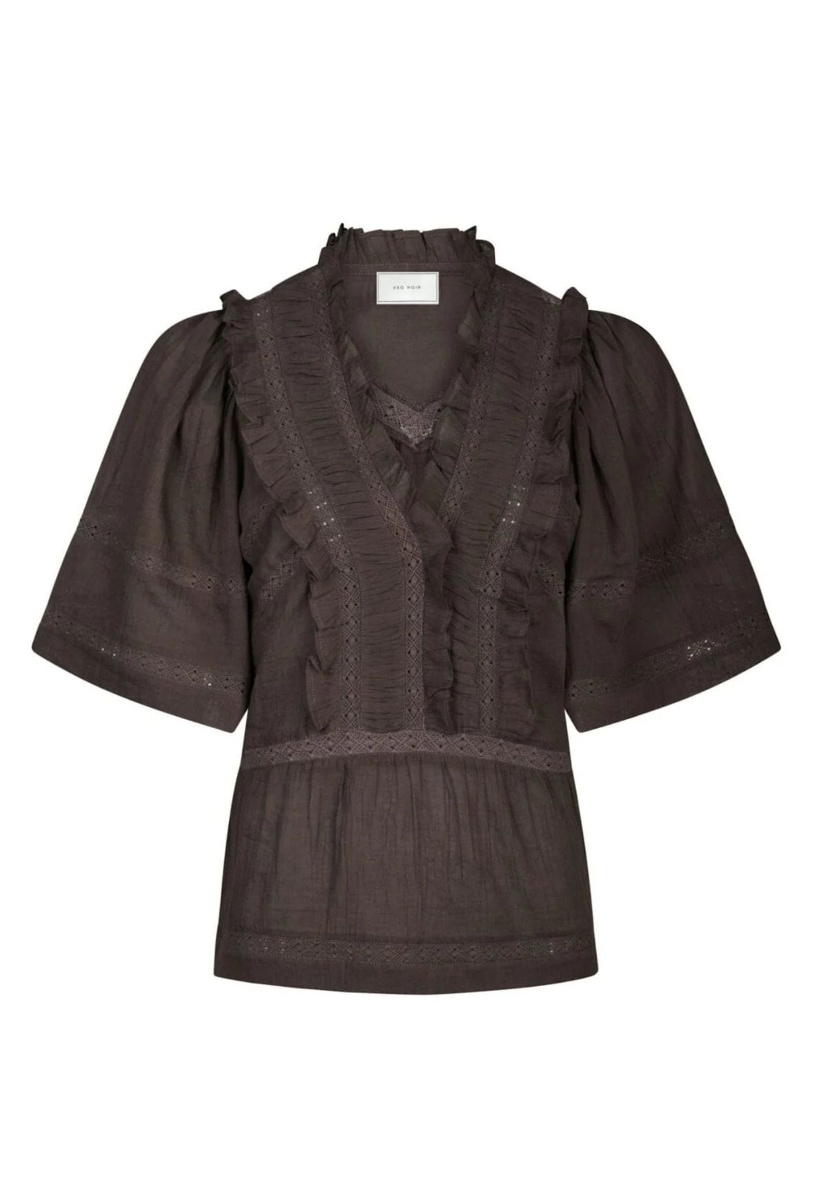 161856 Evienne S Voile Top_Dark Brown_Packshot_0