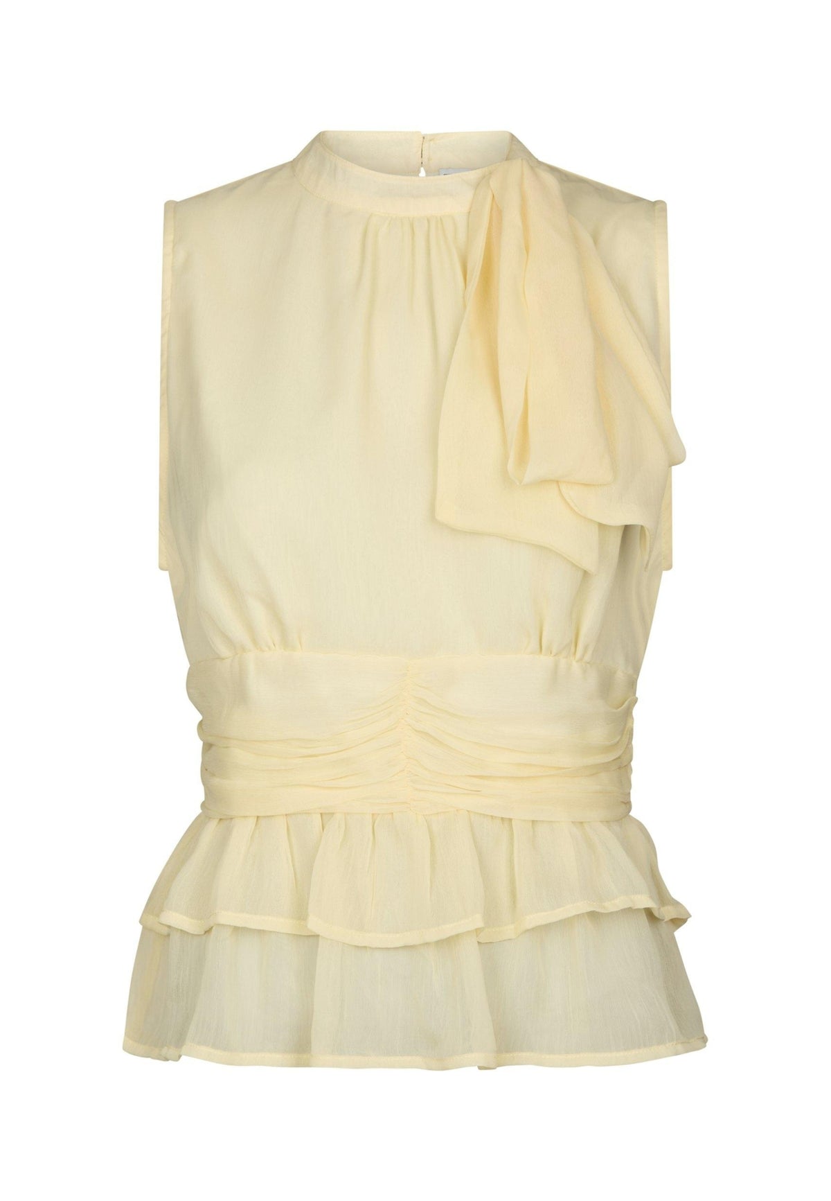 167449 Mansol Solid Chiffon Top_Light Yellow_Packshot_0