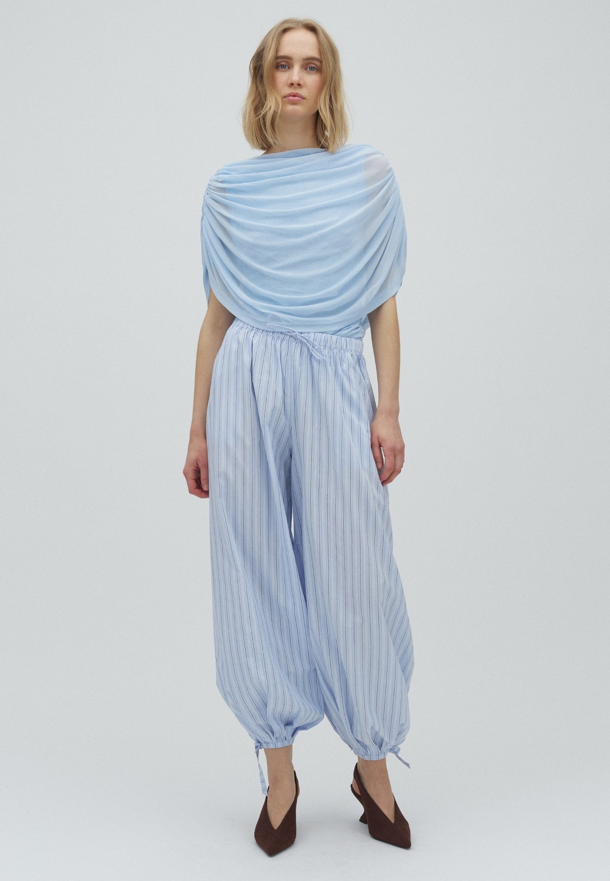169574 Toxane Balloon Double Stripe Pants_Light Blue_Model_0