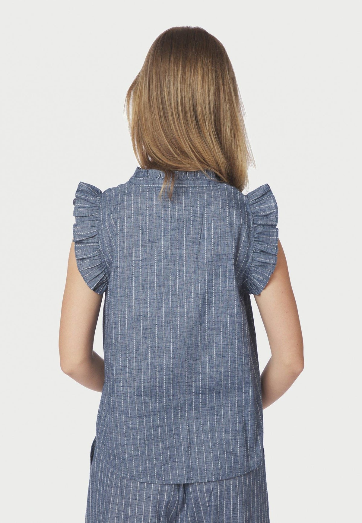 168373 Siona Emb Stripe Top_Blue_Model_3
