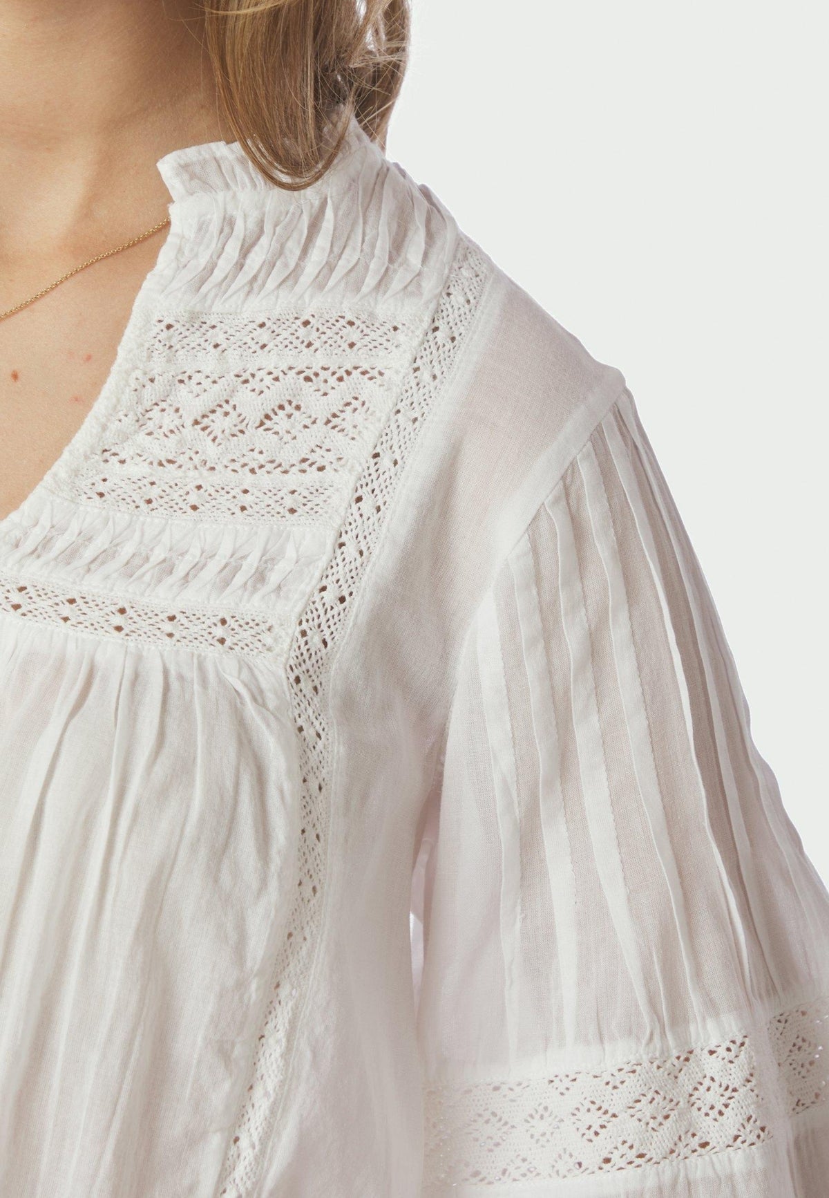 164703 Siama S Voile Blouse_White_Model_2