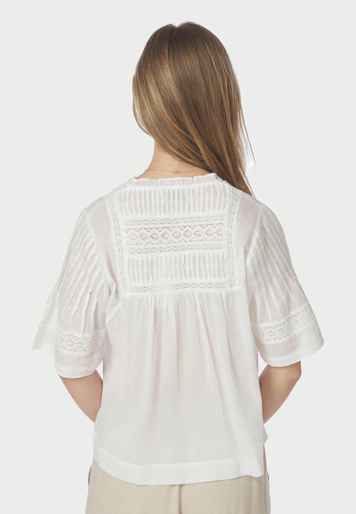 164703 Siama S Voile Blouse_White_Model_3