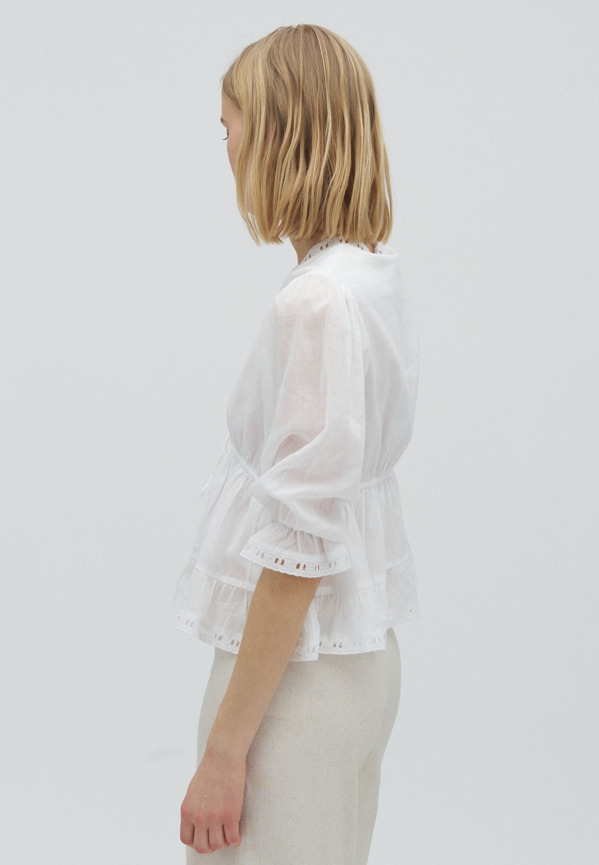 169577 Ydelia S Voile Blouse_White_Model_2