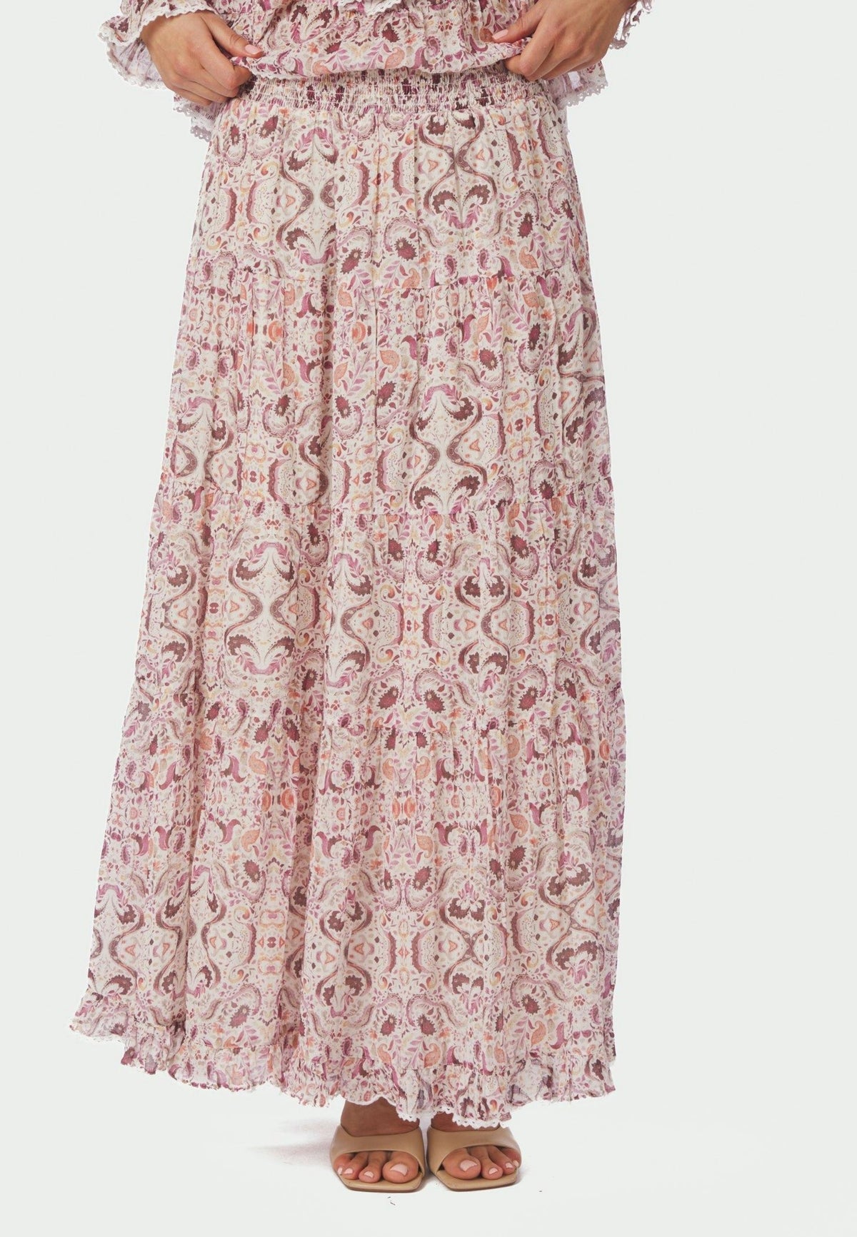 168990 Asta Paisley Dance Skirt_Rose_Model_2