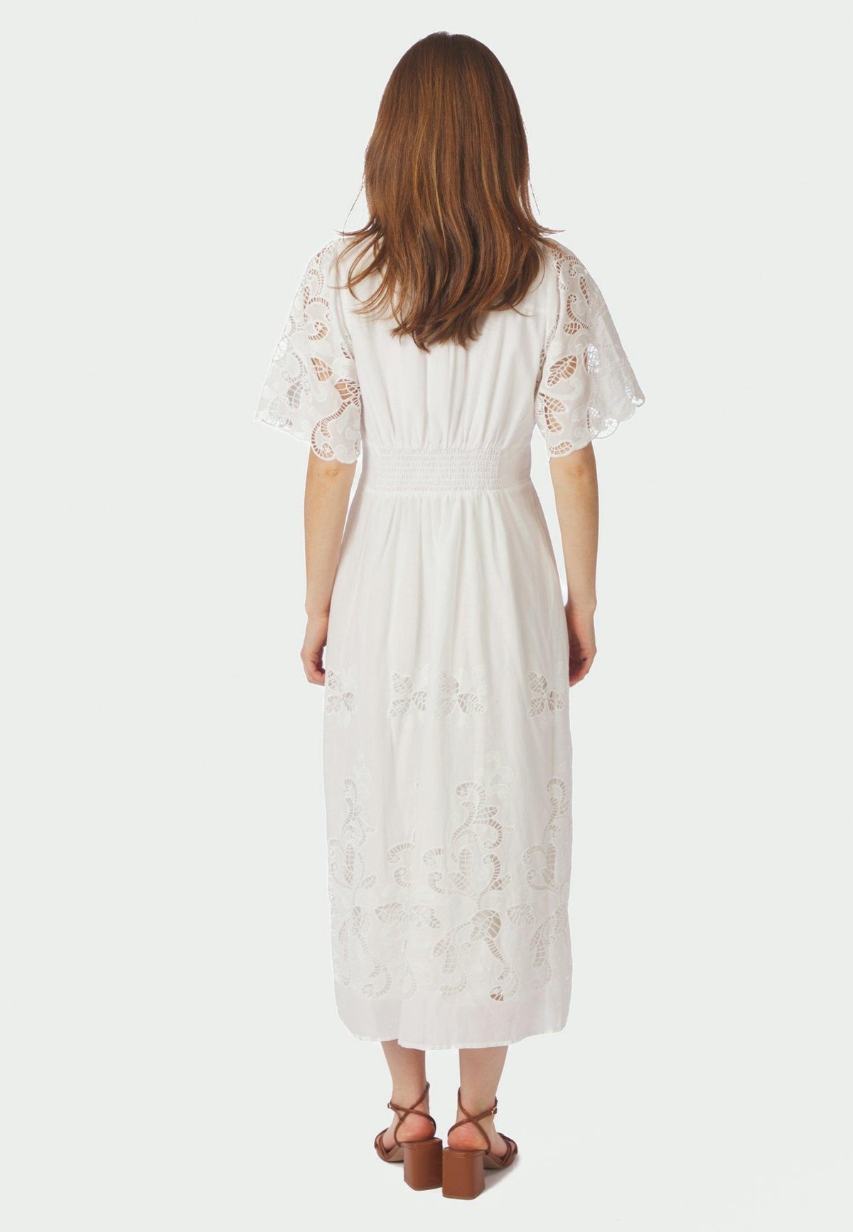 167819 Lunette Emb Dress_White_Model_2