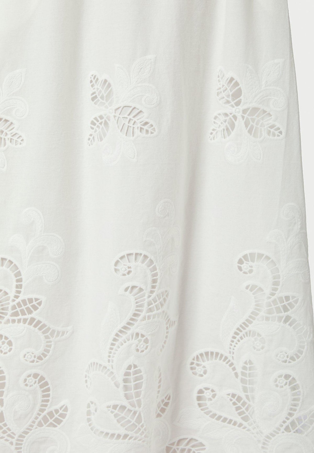 168438 Yara Long Emb Skirt_White_Model_1