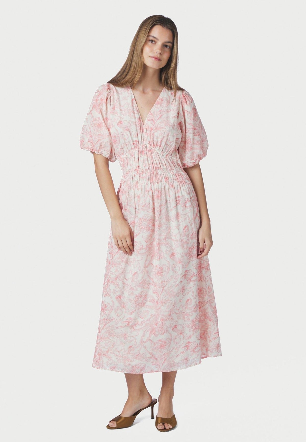 169339 Kalia Print Dress_Off White_Model_0