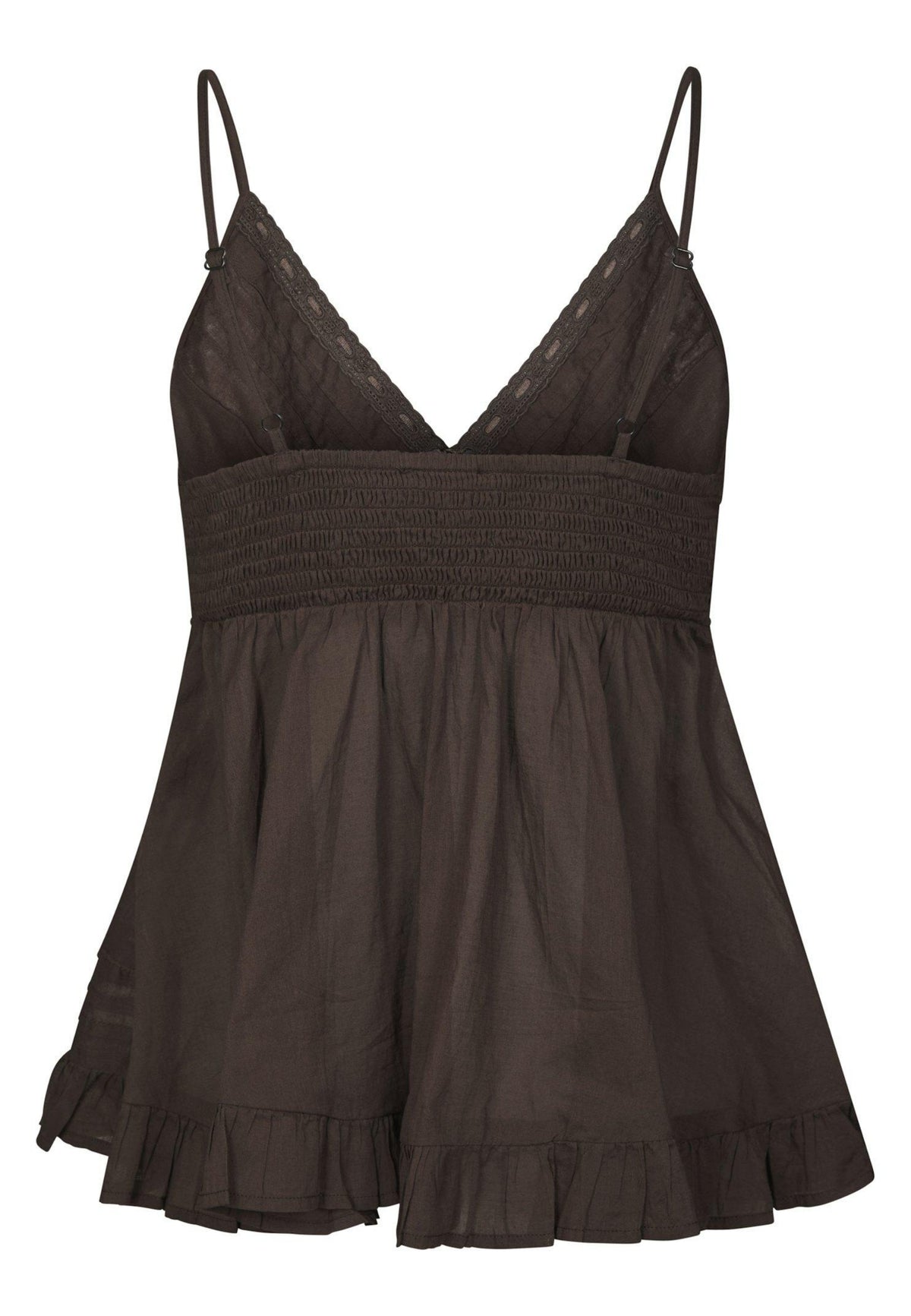 169066 Elvena S Voile Top_Dark Brown_Packshot_1