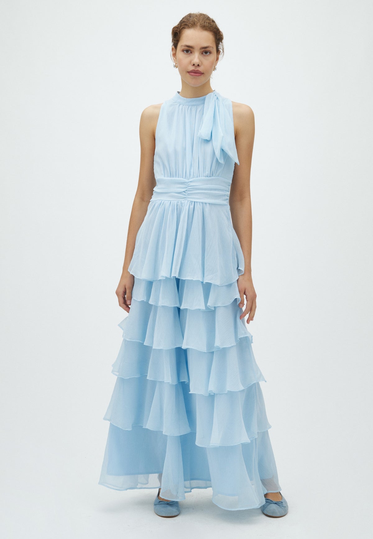 169167 Tarli Solid Chiffon Dress_Light Blue_Model_0