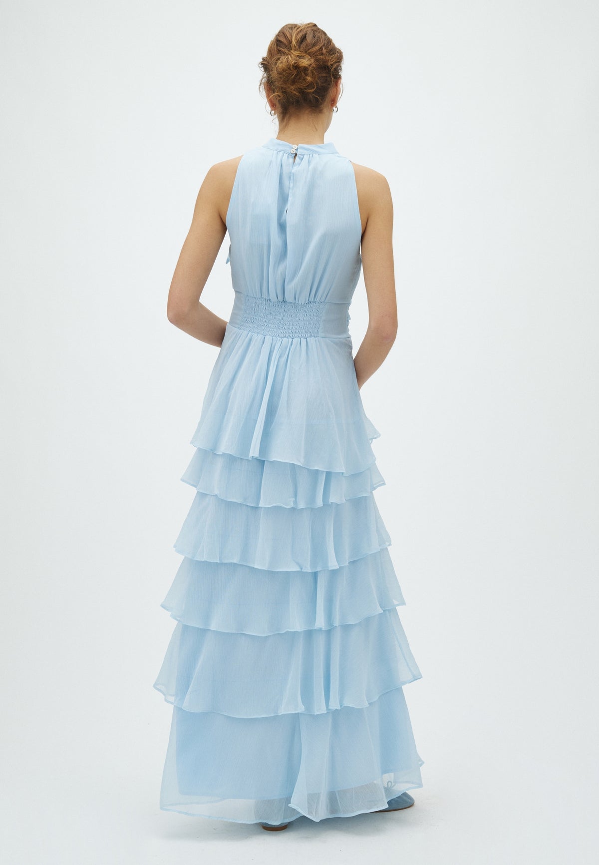 169167 Tarli Solid Chiffon Dress_Light Blue_Model_3