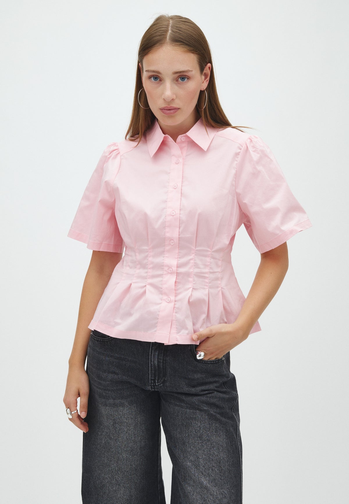 168932 Galara Poplin Shirt_Light Pink_Model_0
