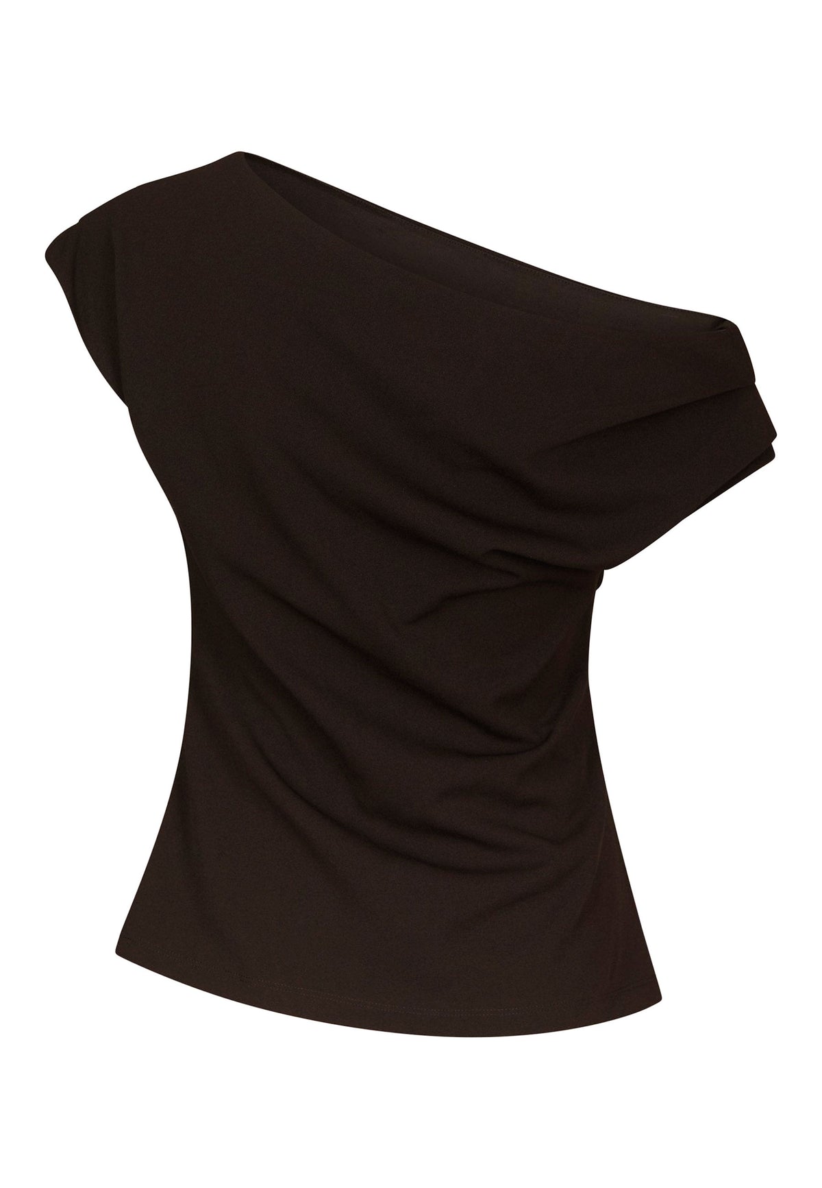 169565 Dabelle Drapy Top_Dark Brown_Packshot_1
