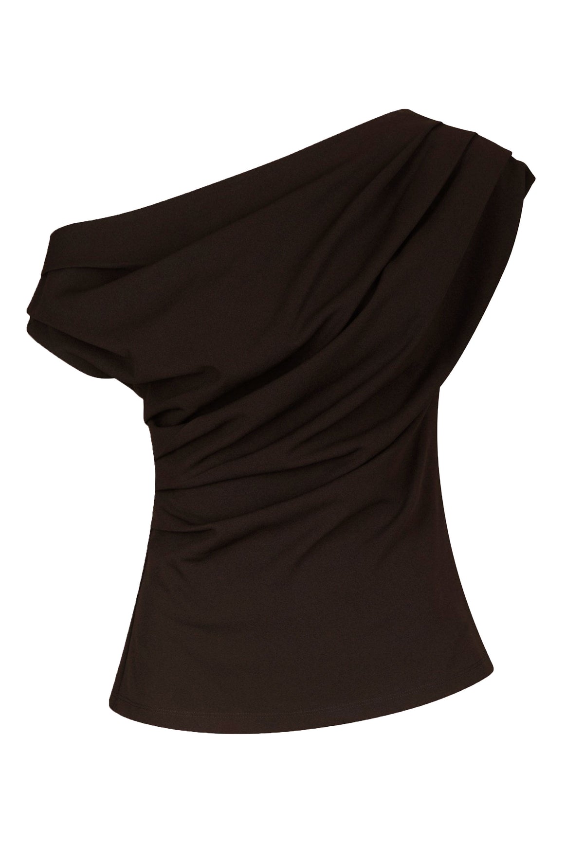 169565 Dabelle Drapy Top_Dark Brown_Packshot_0