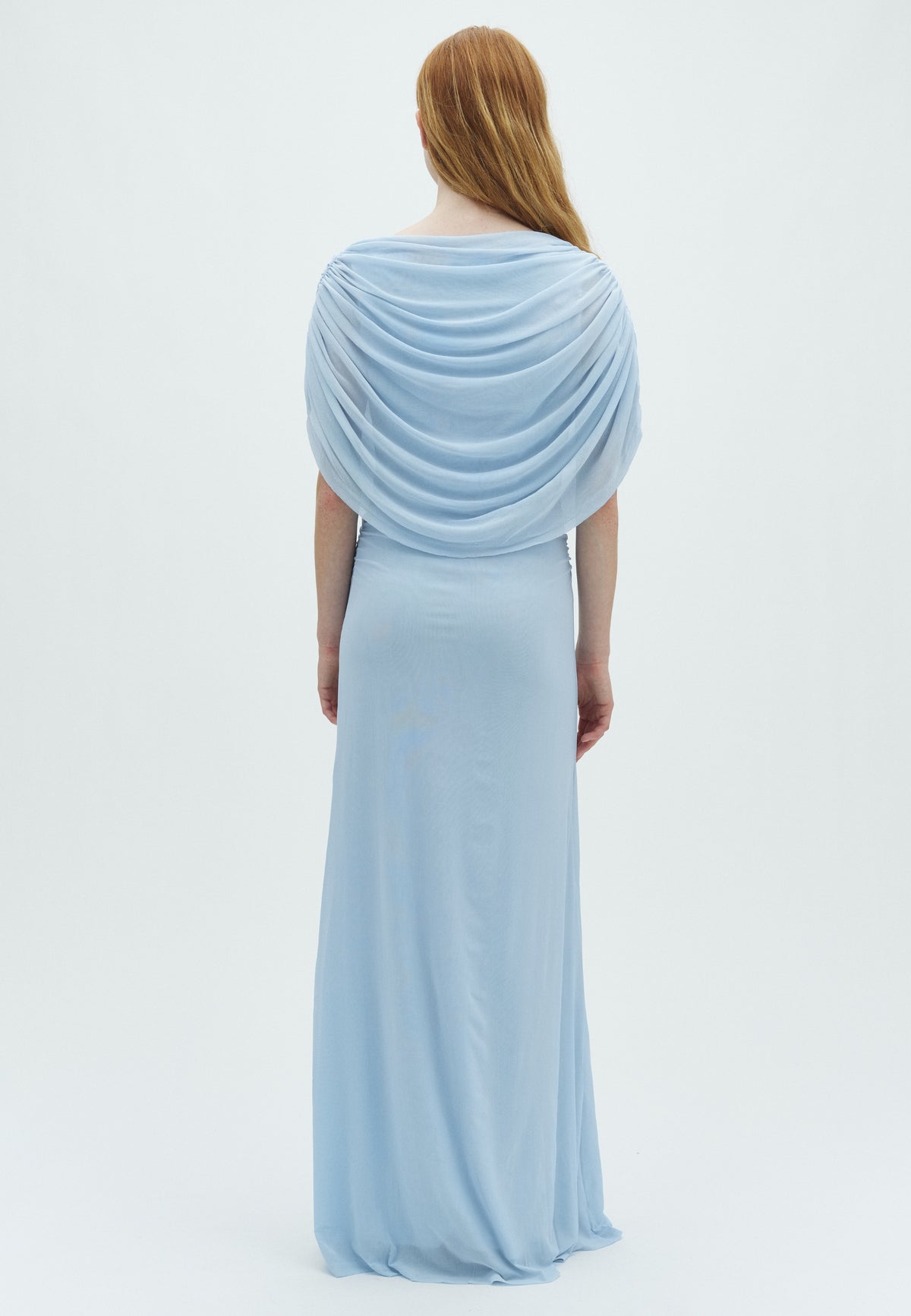 170176 Fottuna Drape Mesh Dress_Light Blue_Model_2