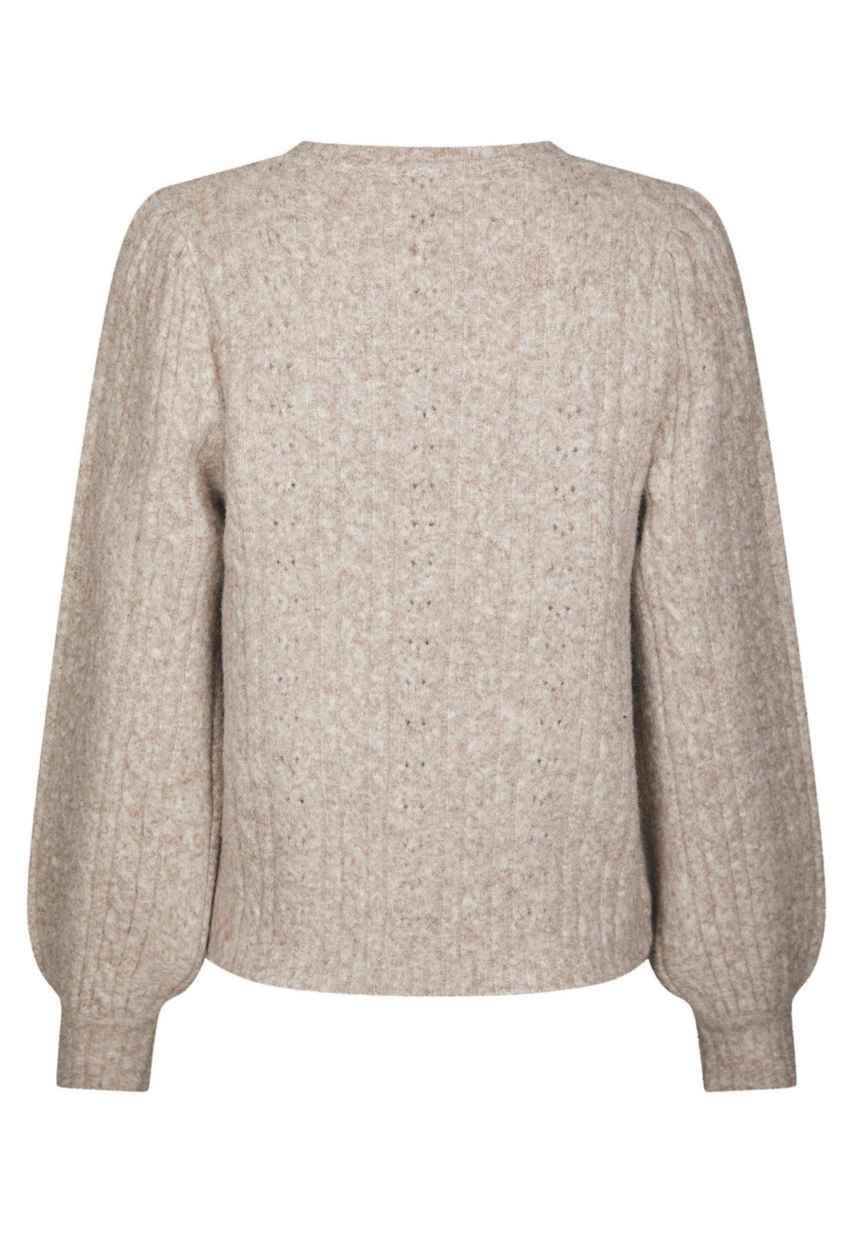 168505 Koteas Cable Knit Cardigan_Beige Melange_Packshot_1