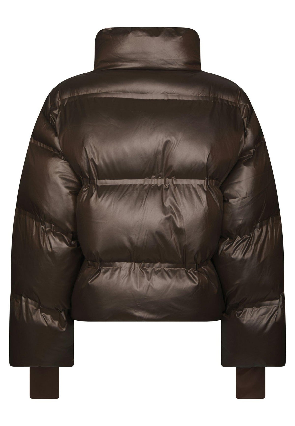 165094 Rhea Shiny Puffer Jacket_Chocolate Brown_Packshot_1