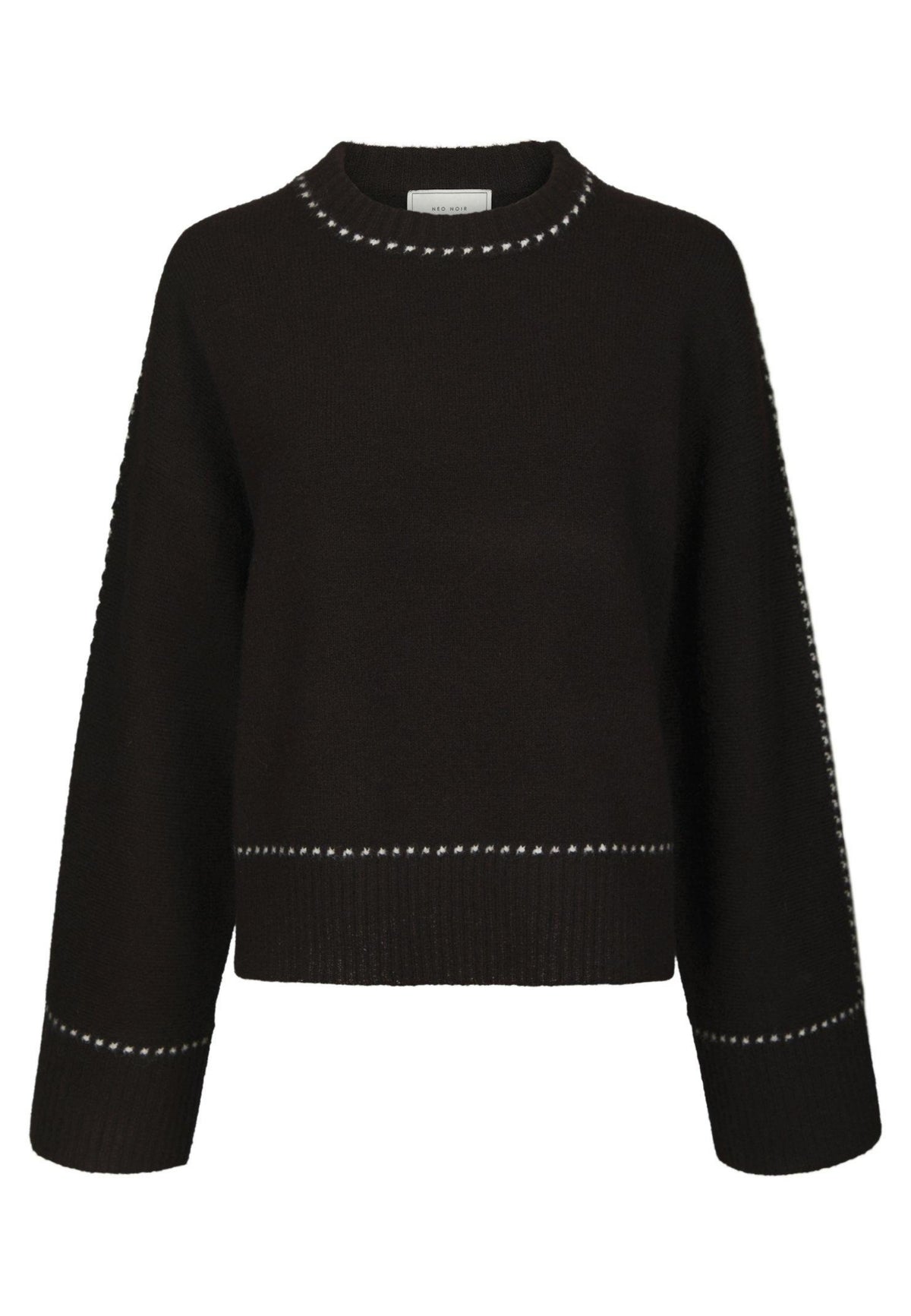 164818 Roeme Knit Stitch Blouse_Dark Brown_Packshot_0
