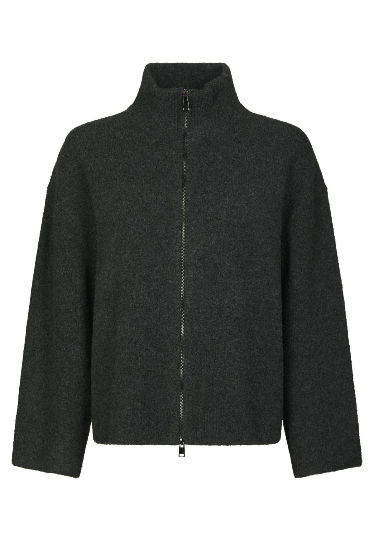 164973 Asley Zip Knit Cardigan_Antracit_Packshot_0