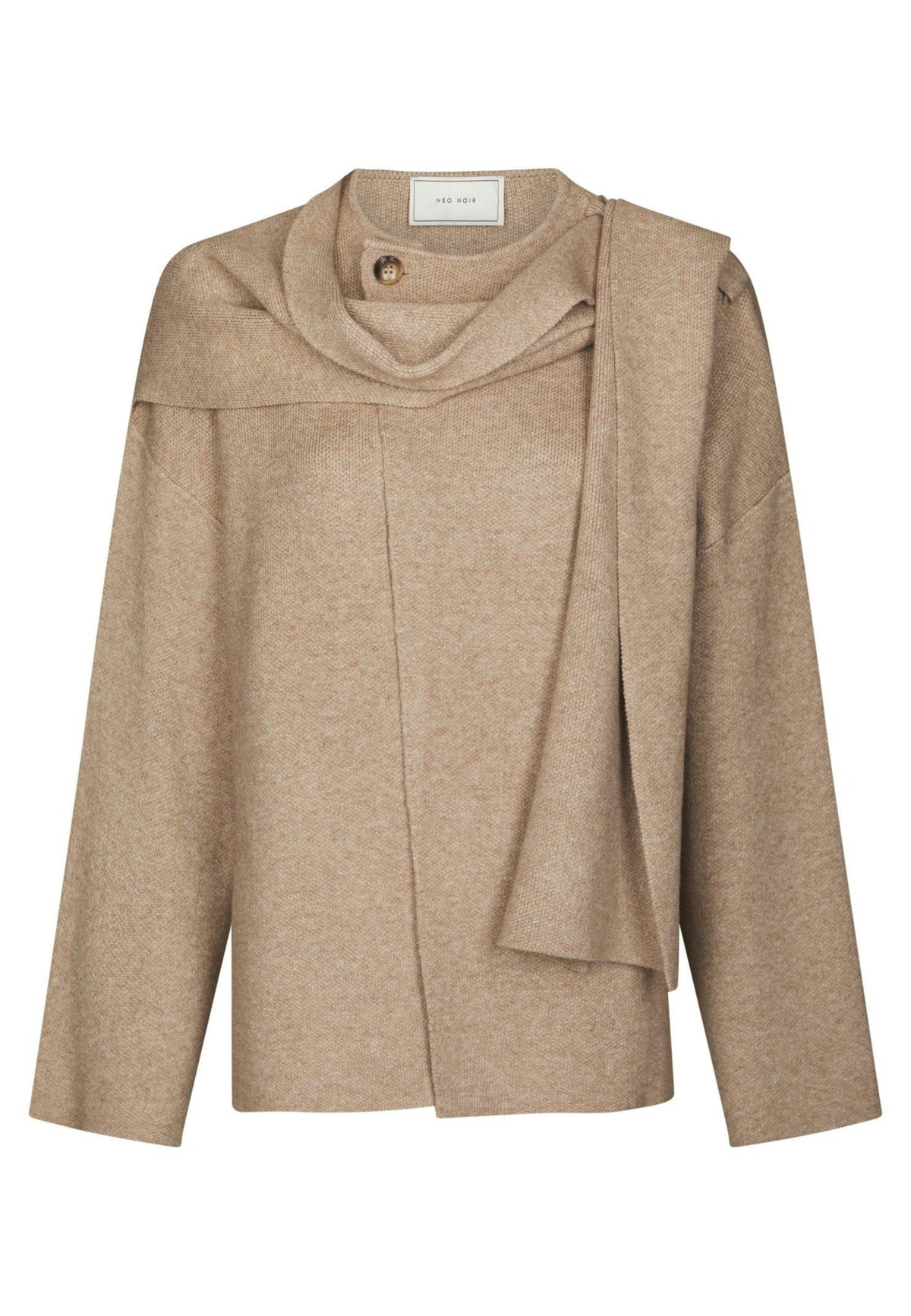 166203 Wals Knit Scarf Blouse_Beige_Packshot_0