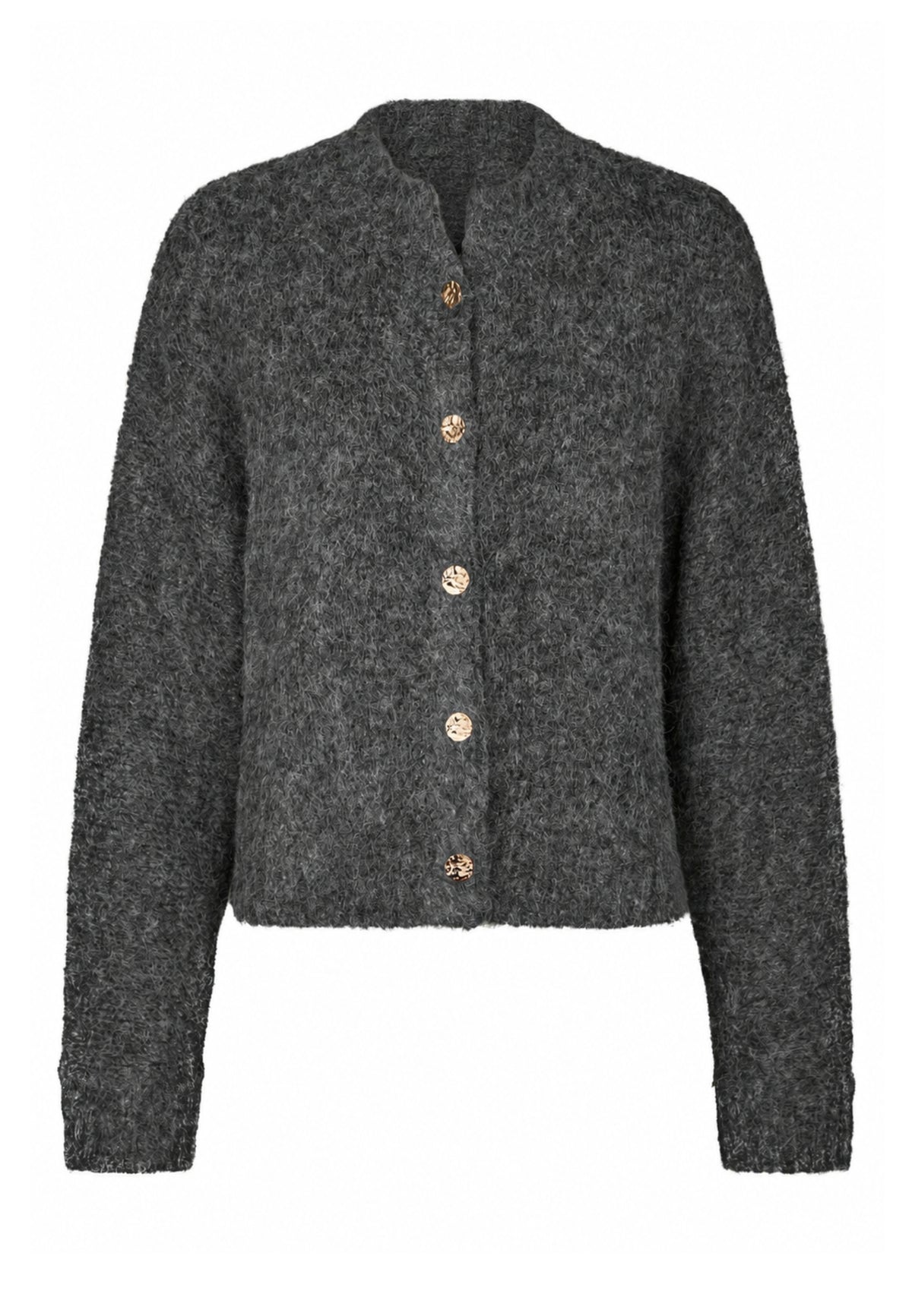 170031 Laura Fluffy Knit Cardigan_Antracit_Packshot_0
