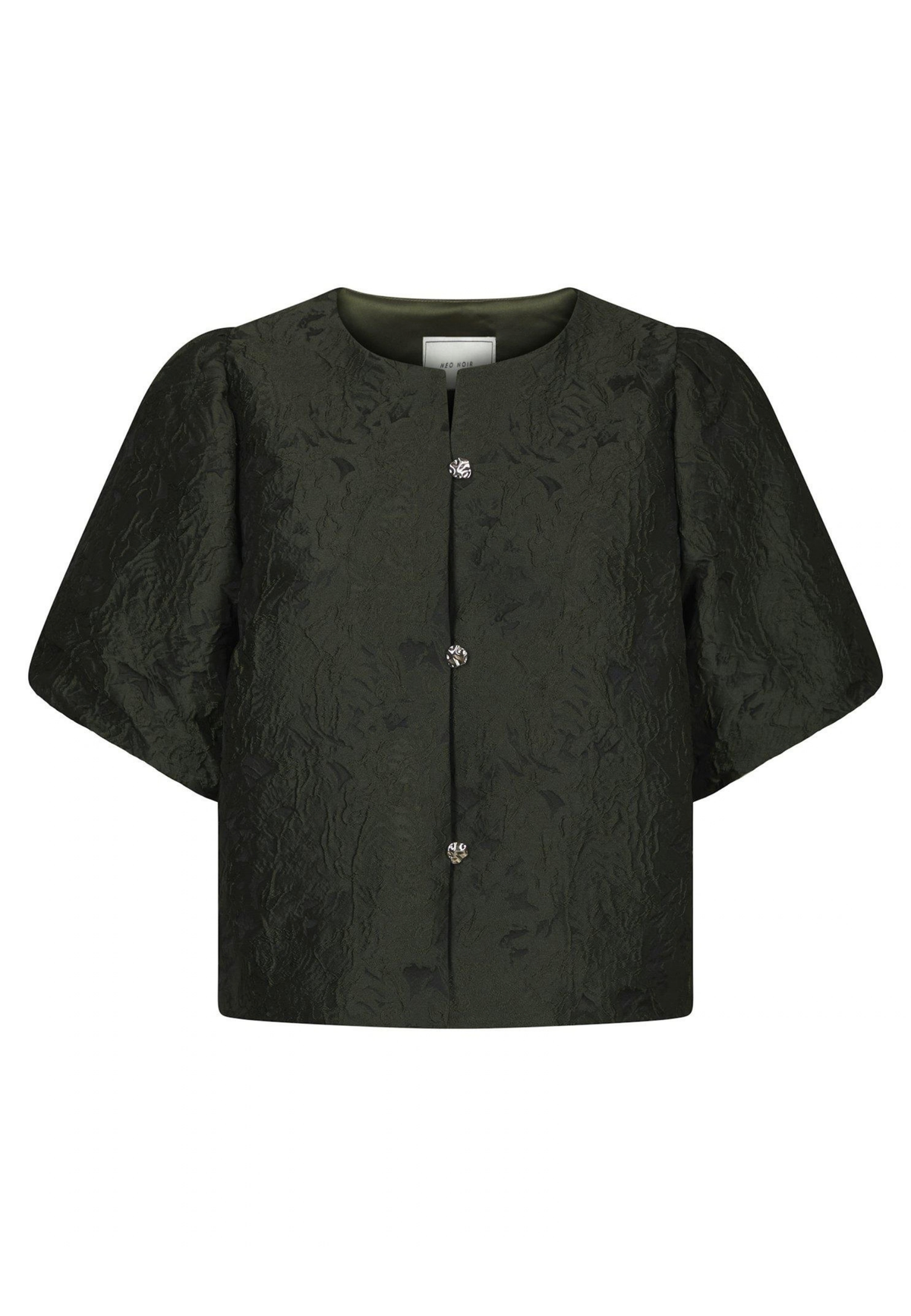 166369 Aisa Brocade Blouse_Dark Green_Packshot_0