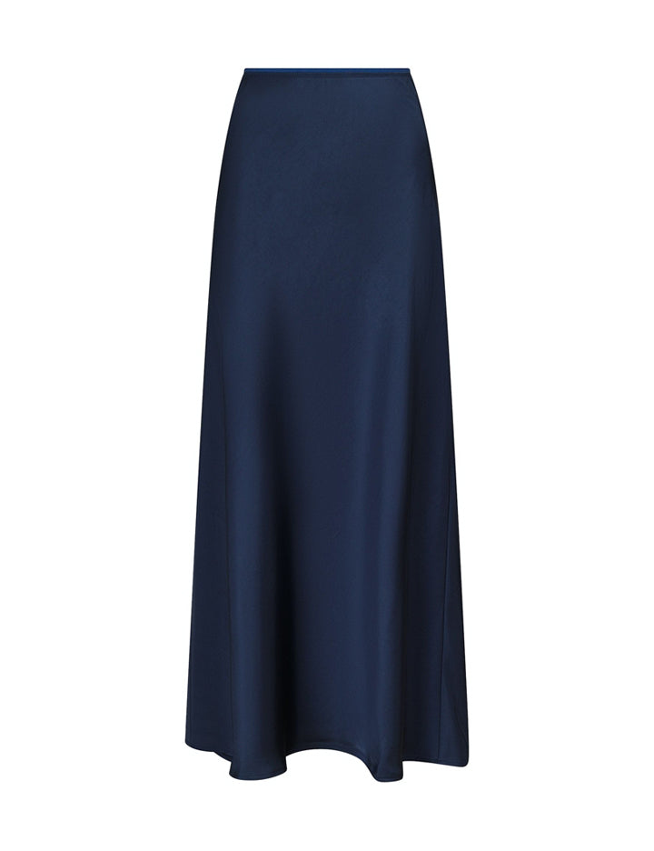 159588 Vicky Heavy Sateen Skirt_Midnight Blue_Packshot_0