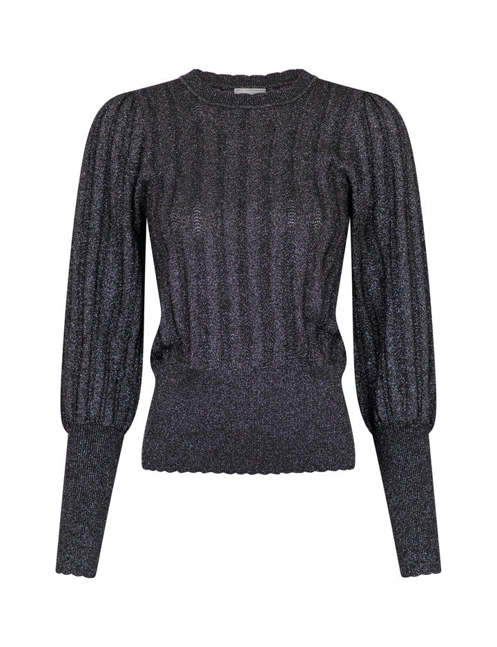 161468 Dary Glitter Knit Blouse_Black_Packshot_0