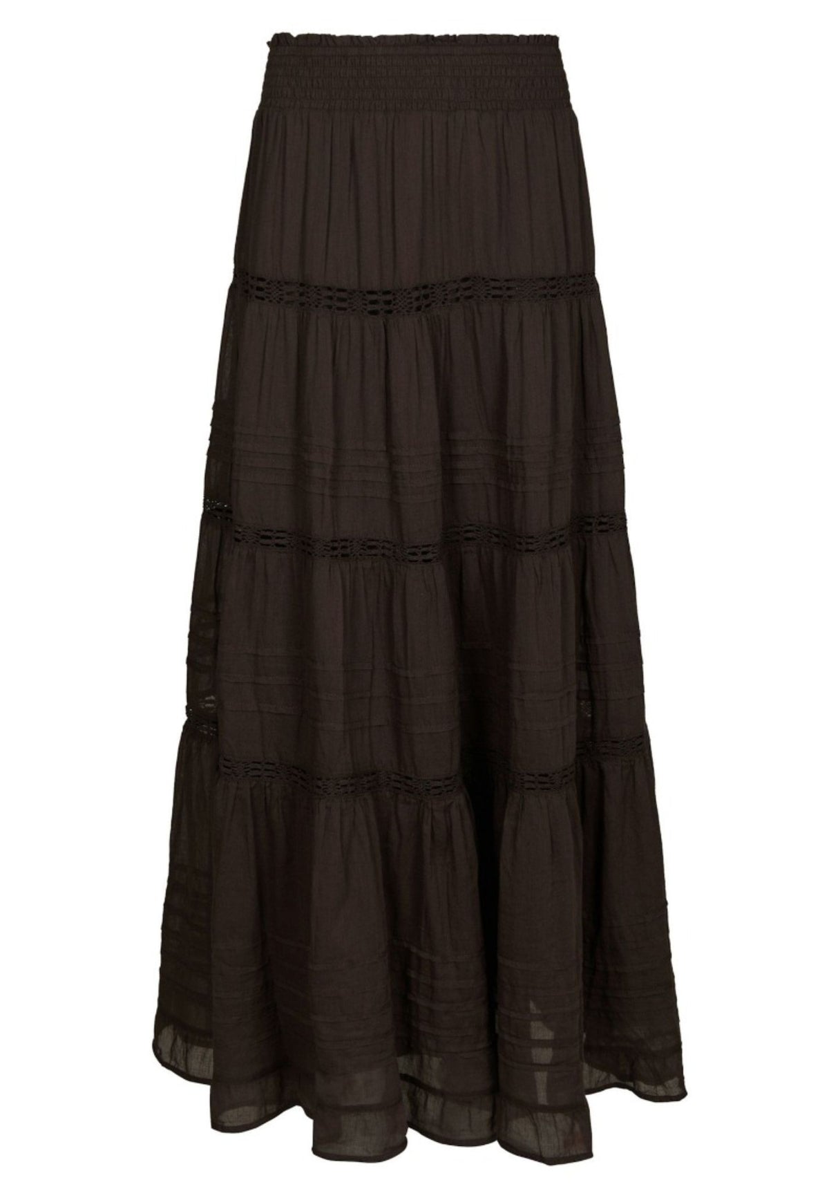 161872 Felicia S Voile Skirt_Dark brown_Packshot_0