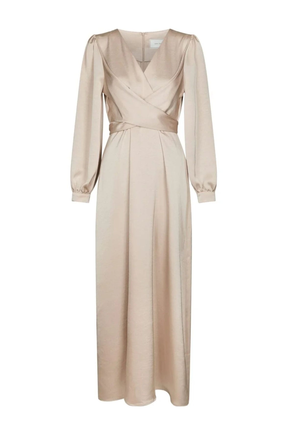 168431 Bretti Heavy Sateen Dress_Champagne_Packshot_0