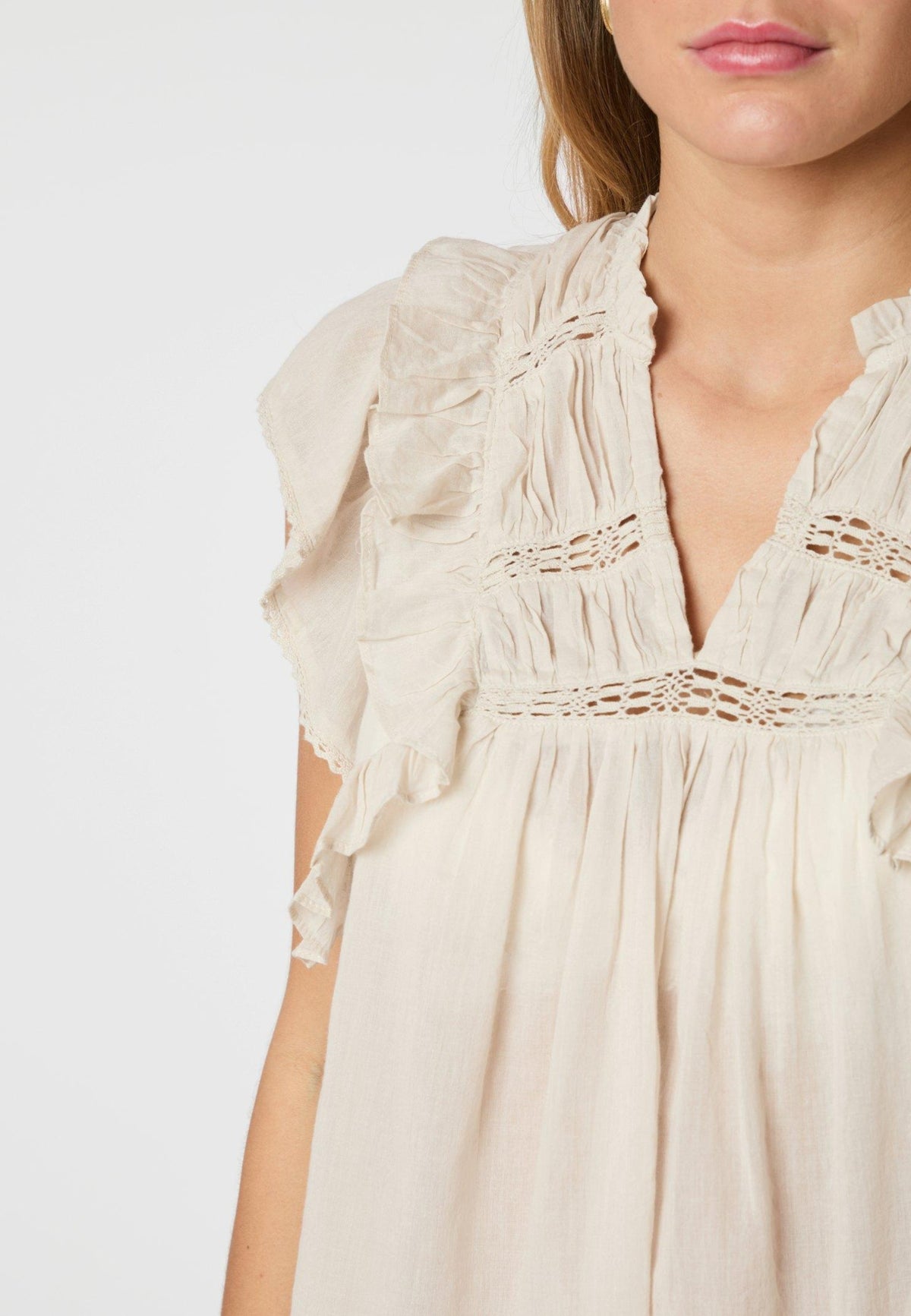 159881 Jayla S Voile Top_Ivory_Model_2