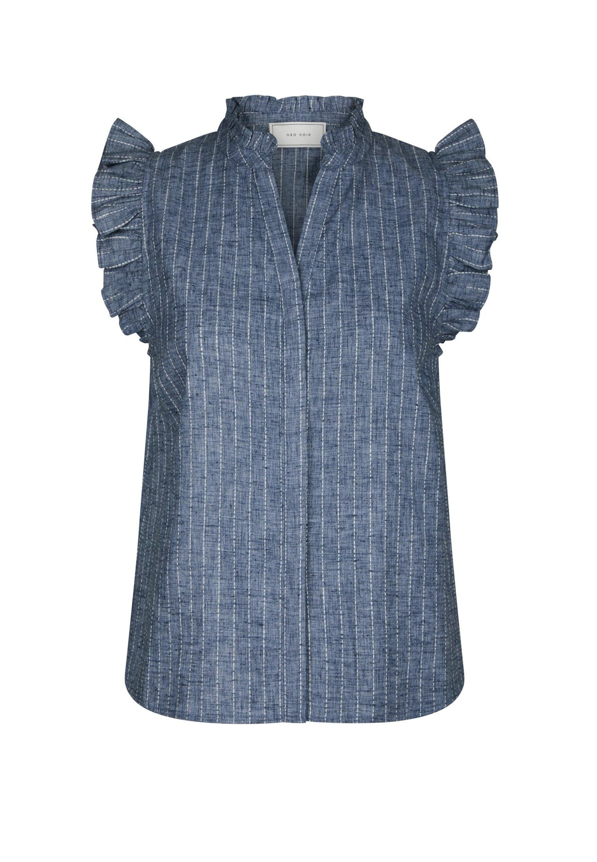 168373 Siona Emb Stripe Top_Blue_Packshot_0