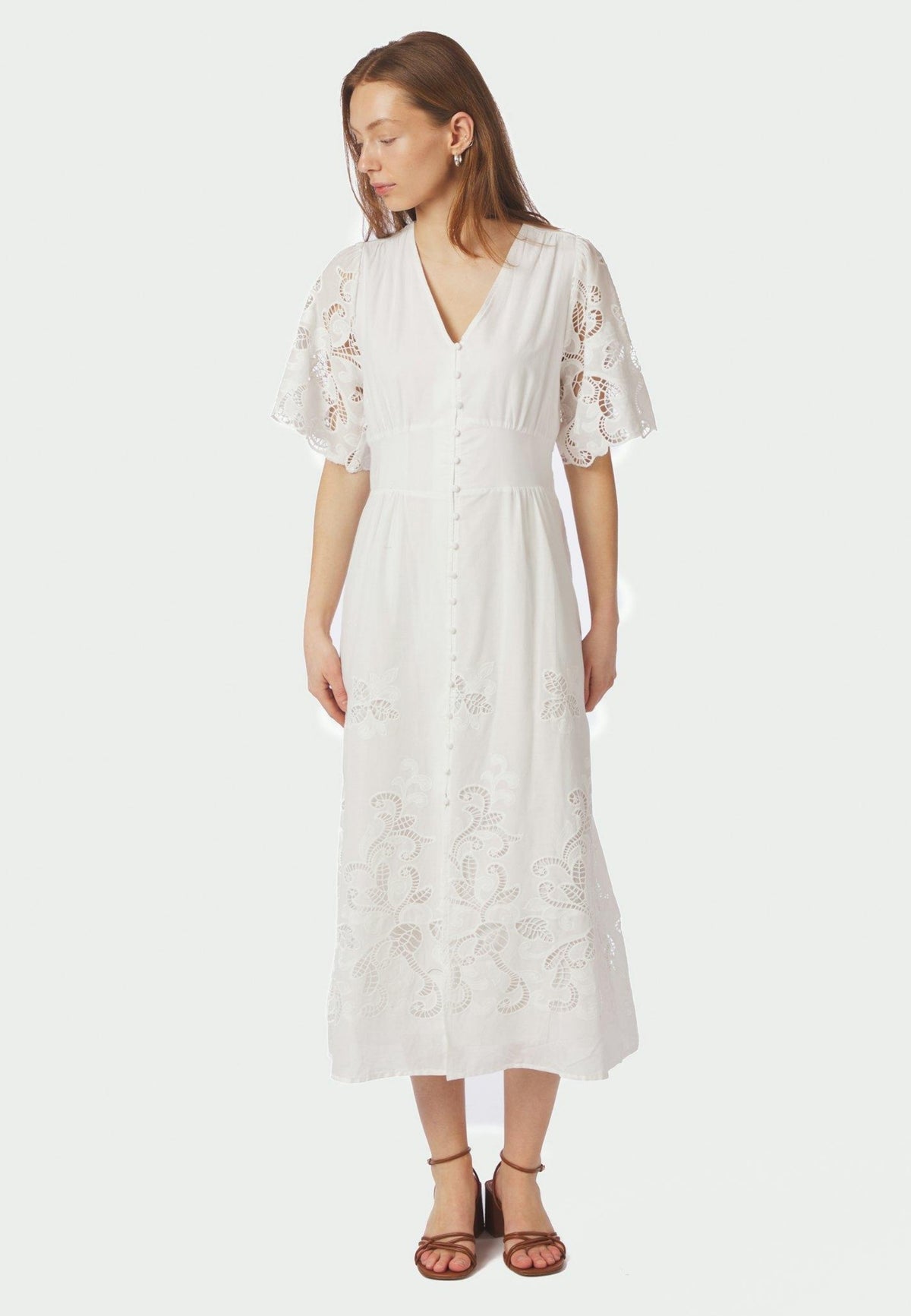 167819 Lunette Emb Dress_White_Model_0