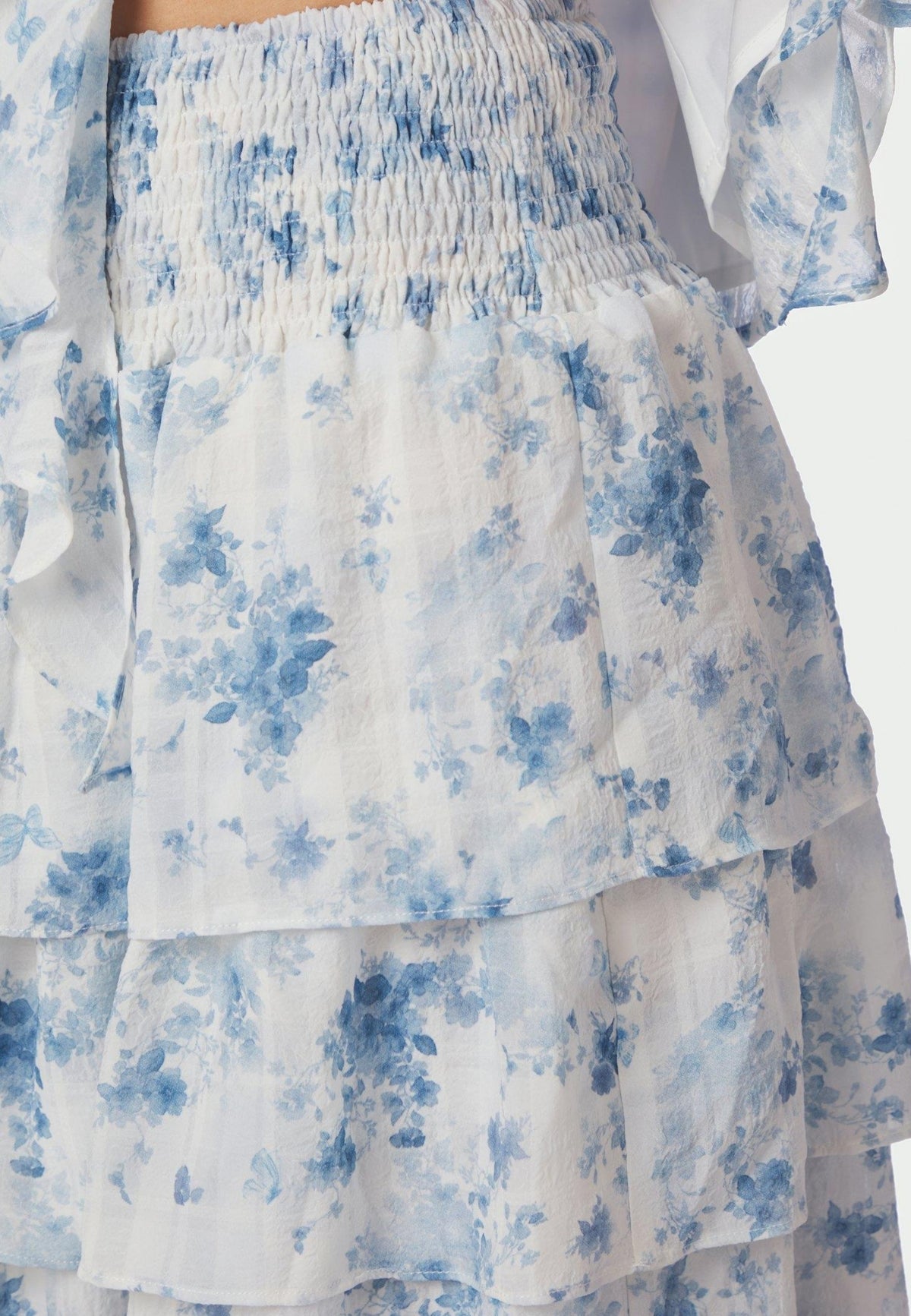 169060 Morris Fleur Skirt_Blue Floral_Model_1