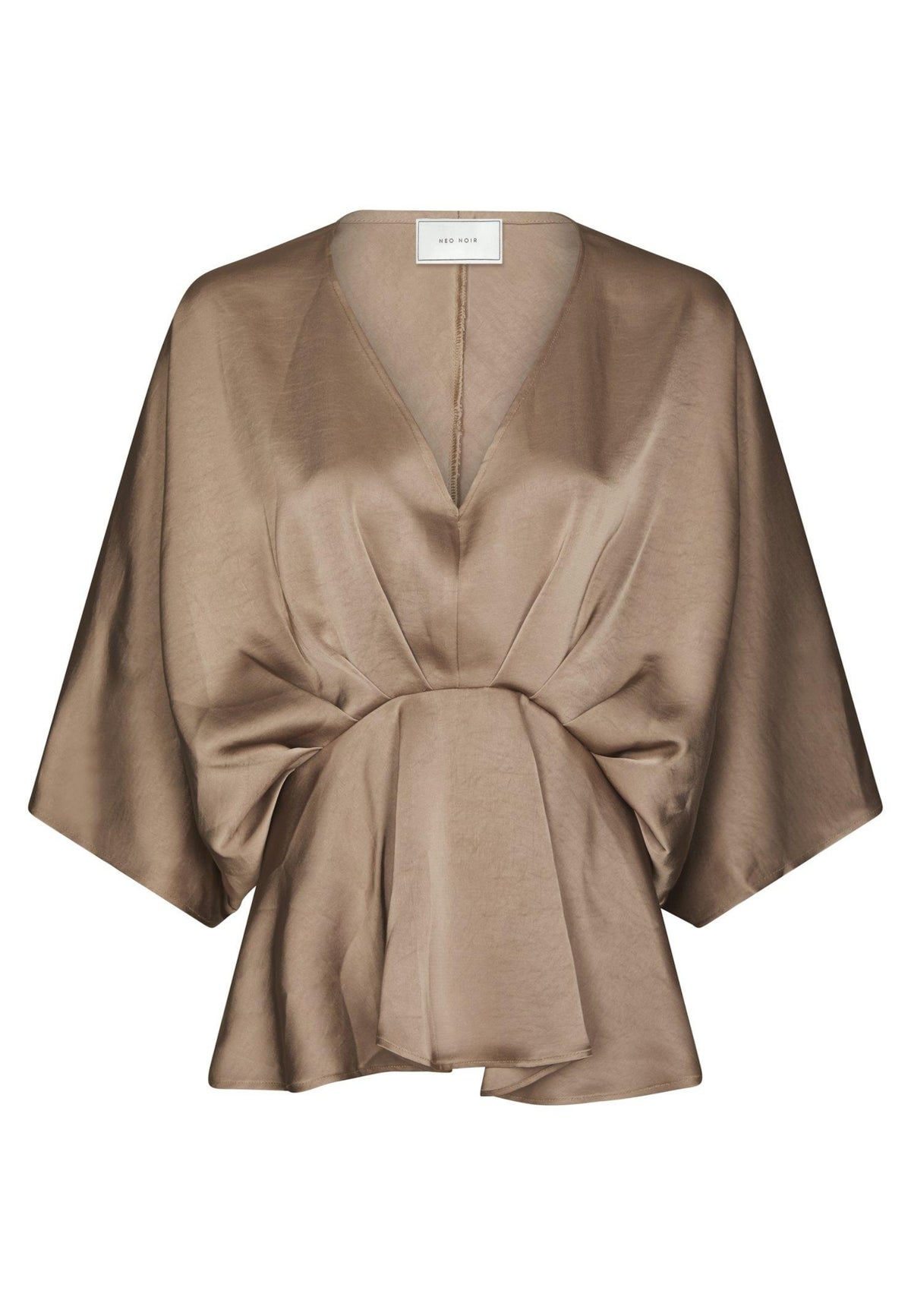 168095 Rivina Heavy Sateen Blouse_Dark Taupe_Packshot_0