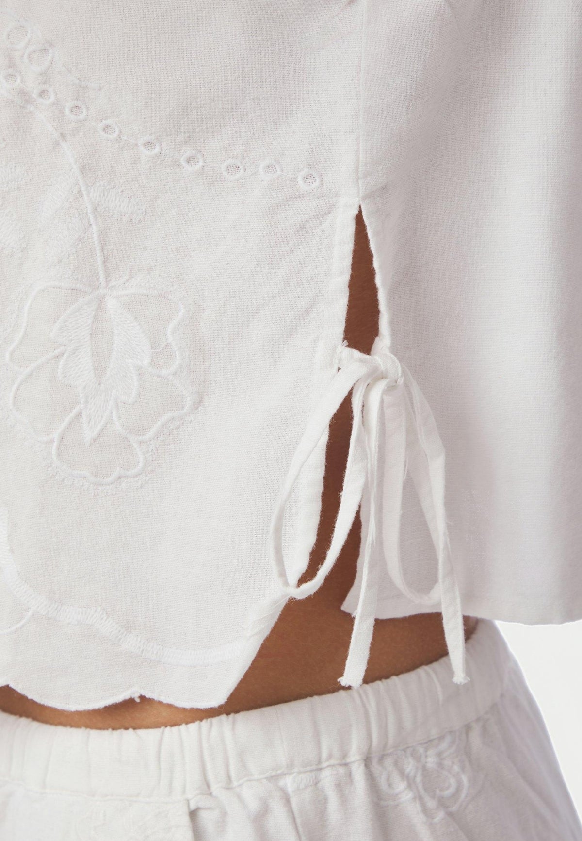169113 Kaelin Embroidery Top_White_Model_1