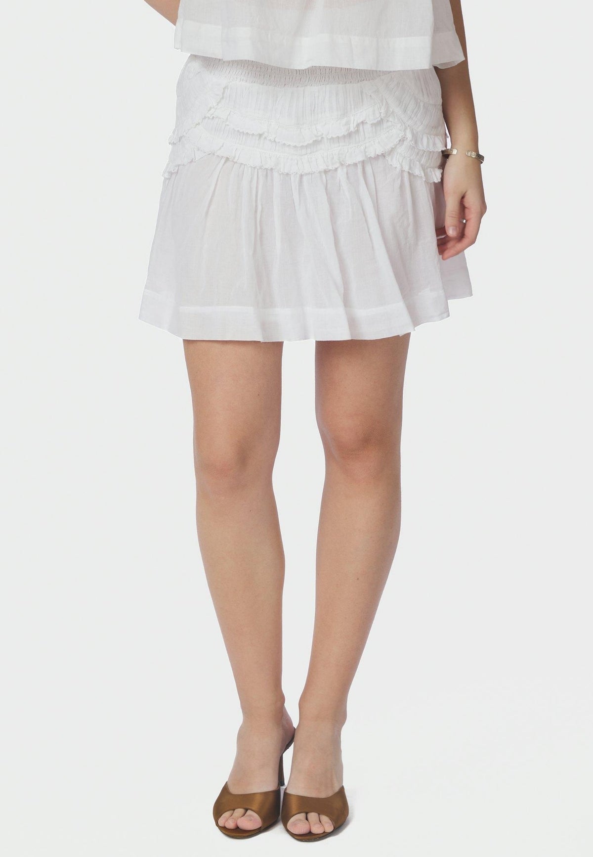 168897 Maliah S Voile Skirt_White_Model_2