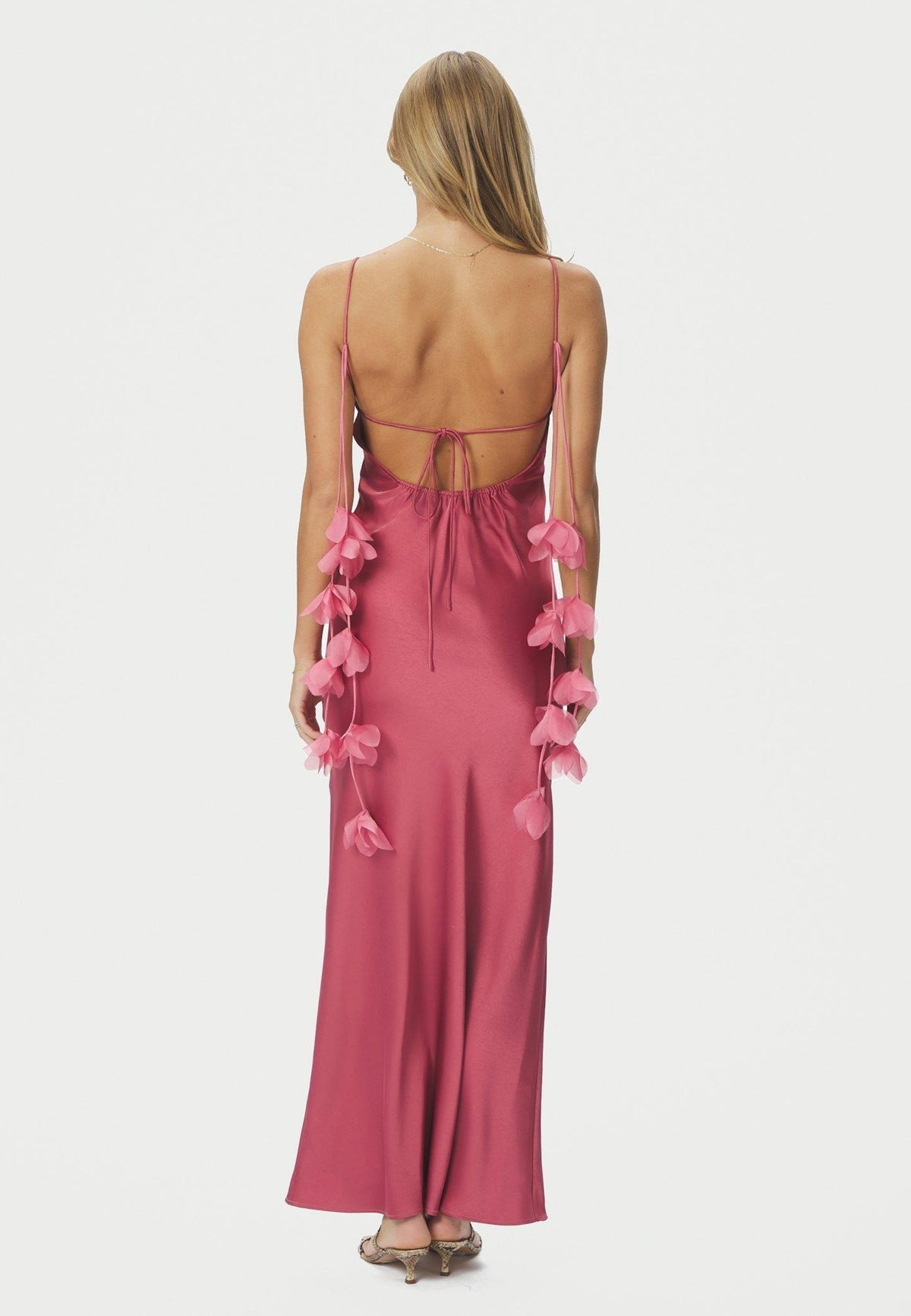 166978 Colly Heavy Sateen Dress_Cherry Pink_Model_2