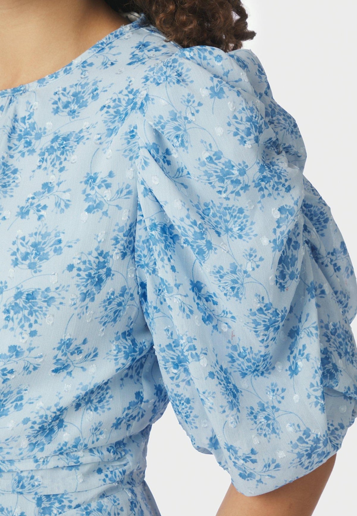 167915 Kikka Chiffon Flower Dress_Light Blue_Model_1