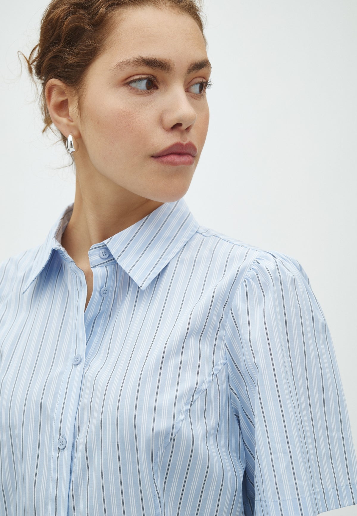 169576 Lanelle Double Stripe Shirt_Light Blue_Model_1