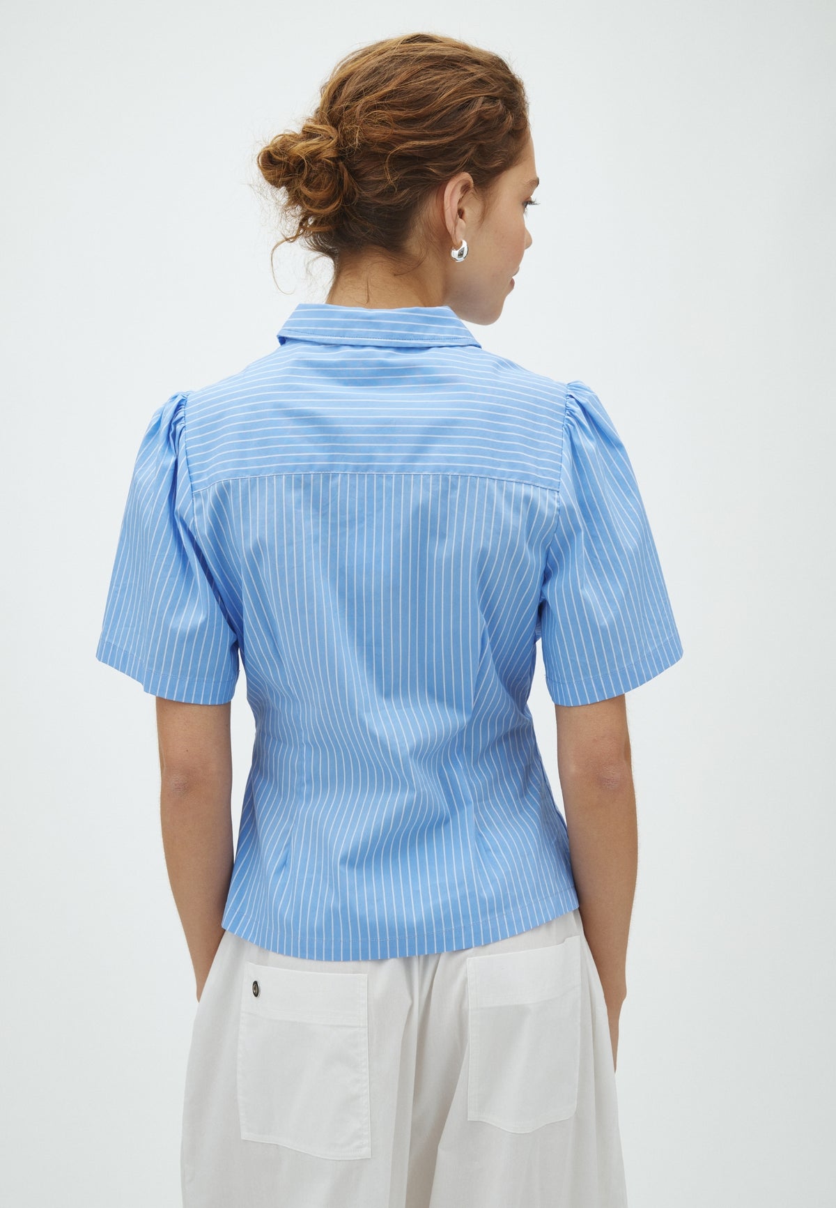 170012 Palara Stripe Poplin Shirt_Light Blue_Model_1