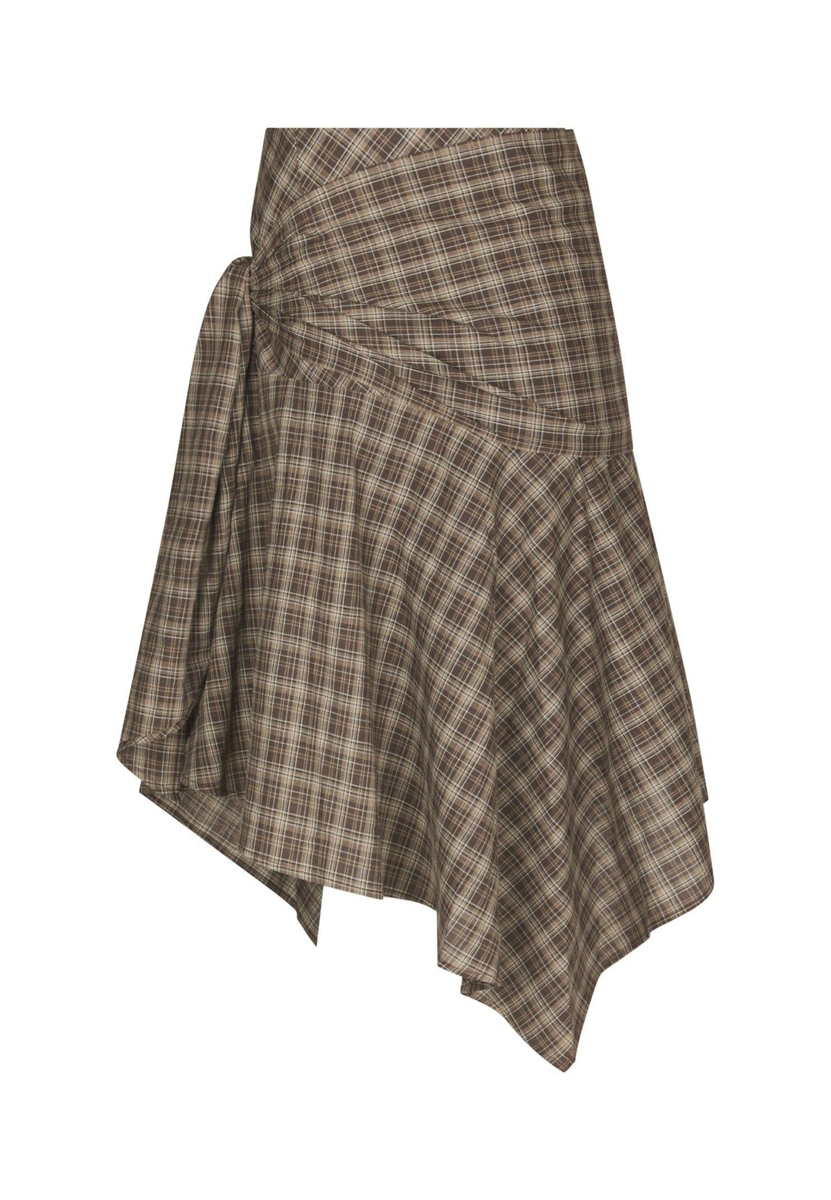 169596 Sabella Check Skirt_Brown Check_Packshot_1
