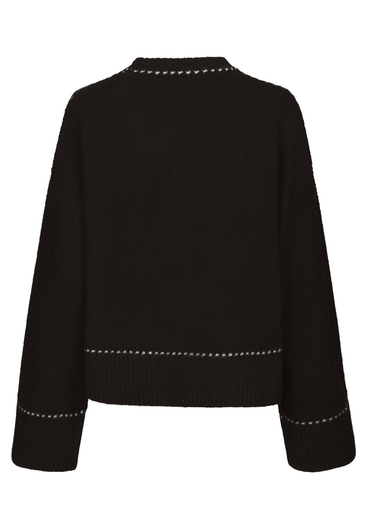 164818 Roeme Knit Stitch Blouse_Dark Brown_Packshot_1
