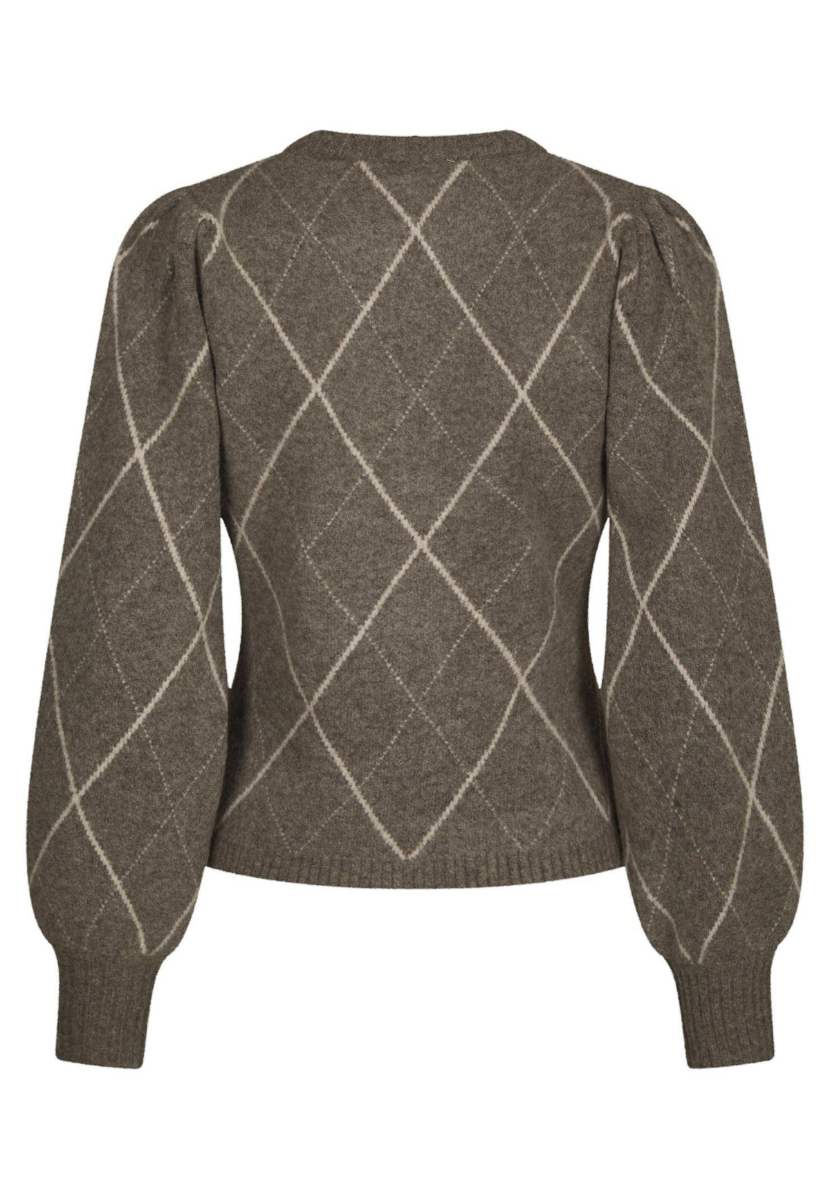 168893 Koteas Check Knit Cardigan_Taupe_Packshot_1