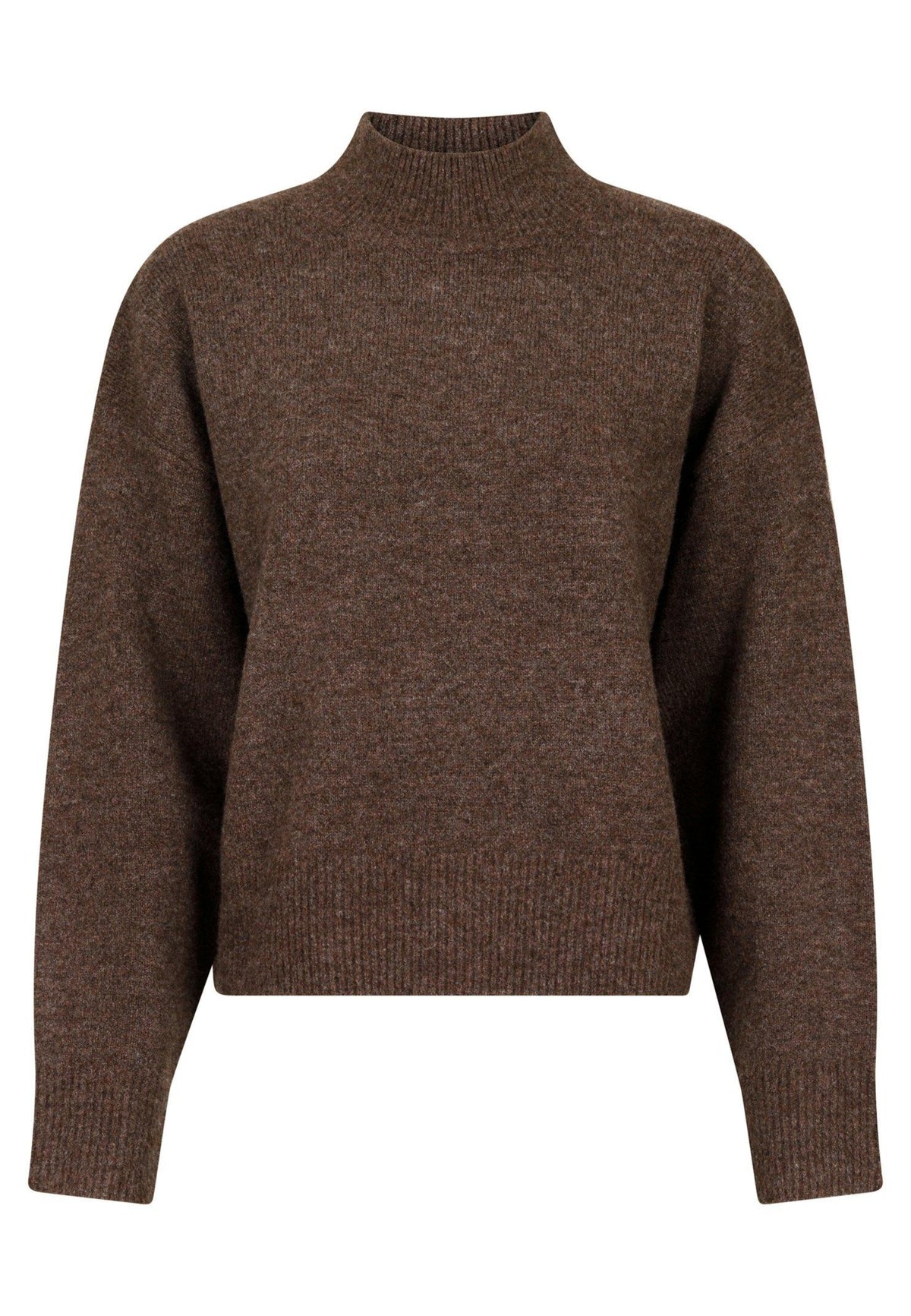 170038 Kaulina Knit Blouse_Brown Melange_Packshot_0