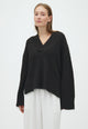 170032 Telli Fluffy Knit Blouse_Dark Brown_Model_0